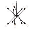 Living District Axel 10-Light Mid-Century Metal Pendant in Black