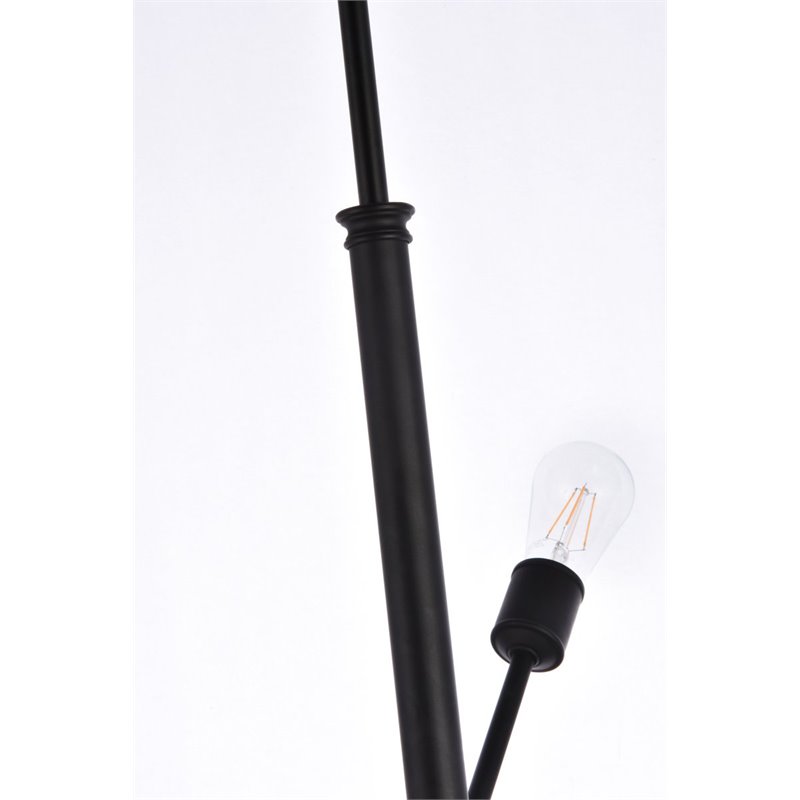 Living District Axel 10-Light Mid-Century Metal Pendant in Black