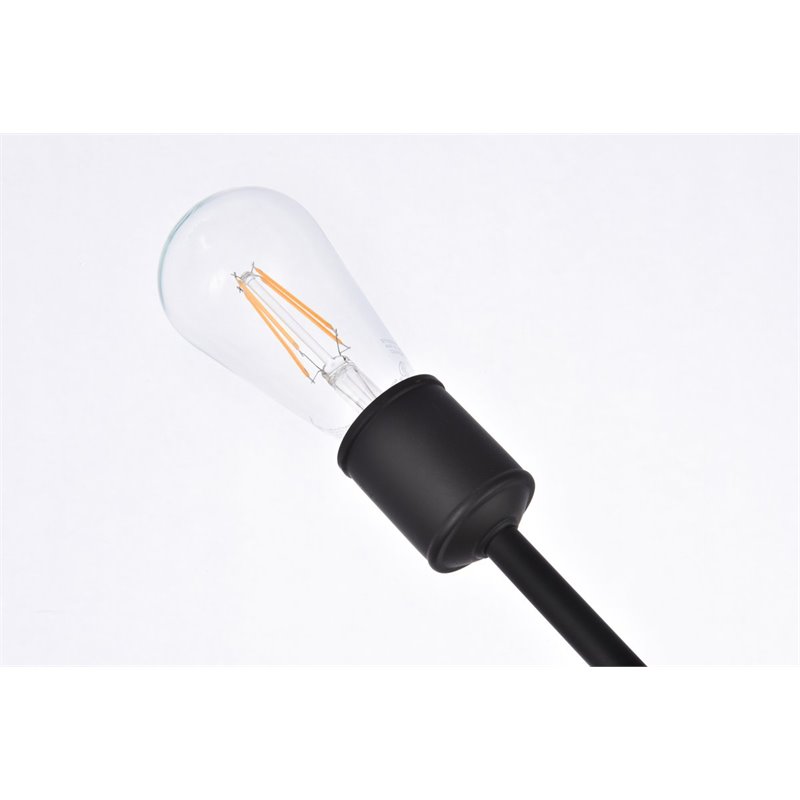 Living District Axel 10-Light Mid-Century Metal Pendant in Black