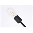 Living District Axel 10-Light Mid-Century Metal Pendant in Black