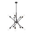 Living District Axel 10-Light Mid-Century Metal Pendant in Black