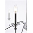 Living District Rohan 6-Light Mid-Century Metal Chandelier in Polished Nickel