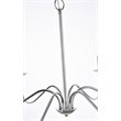 Living District Rohan 6-Light Mid-Century Metal Chandelier in Polished Nickel