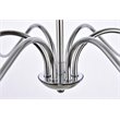 Living District Rohan 6-Light Mid-Century Metal Chandelier in Polished Nickel