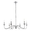 Living District Rohan 6-Light Mid-Century Metal Chandelier in Polished Nickel