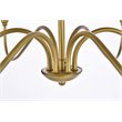 Living District Rohan 6-Light Mid-Century Metal Chandelier in Brass