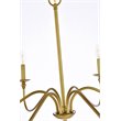 Living District Rohan 6-Light Mid-Century Metal Chandelier in Brass