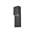 Living District Raine 1-Light Aluminum LED Wall Sconce in Black Finish