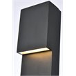 Living District Raine 1-Light Aluminum LED Wall Sconce in Black Finish