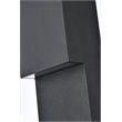 Living District Raine 1-Light Aluminum LED Wall Sconce in Black Finish