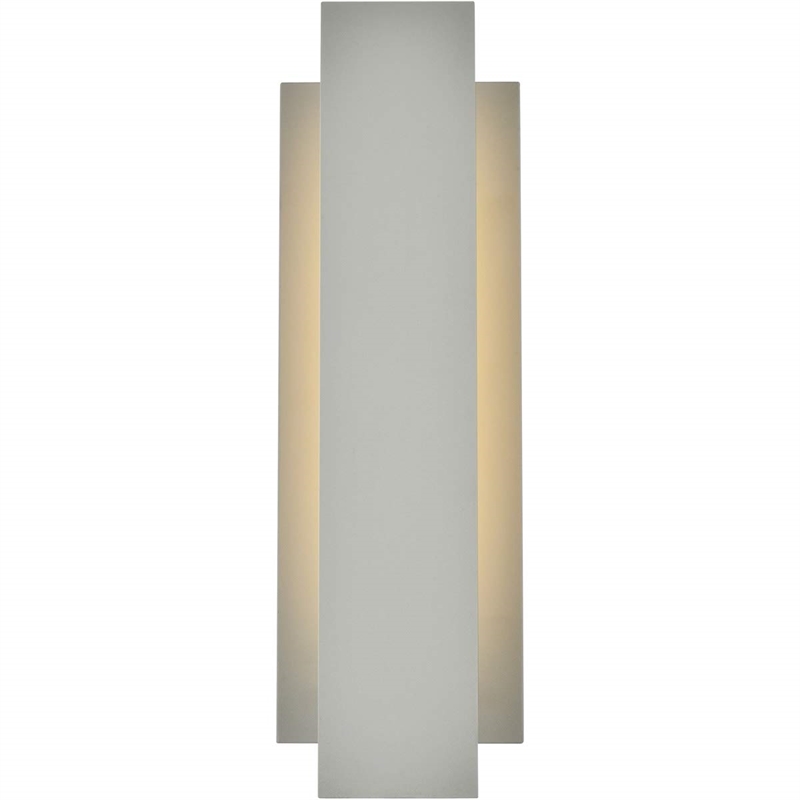 Living District Raine 1-Light Modern Aluminum LED Wall Sconce in Silver