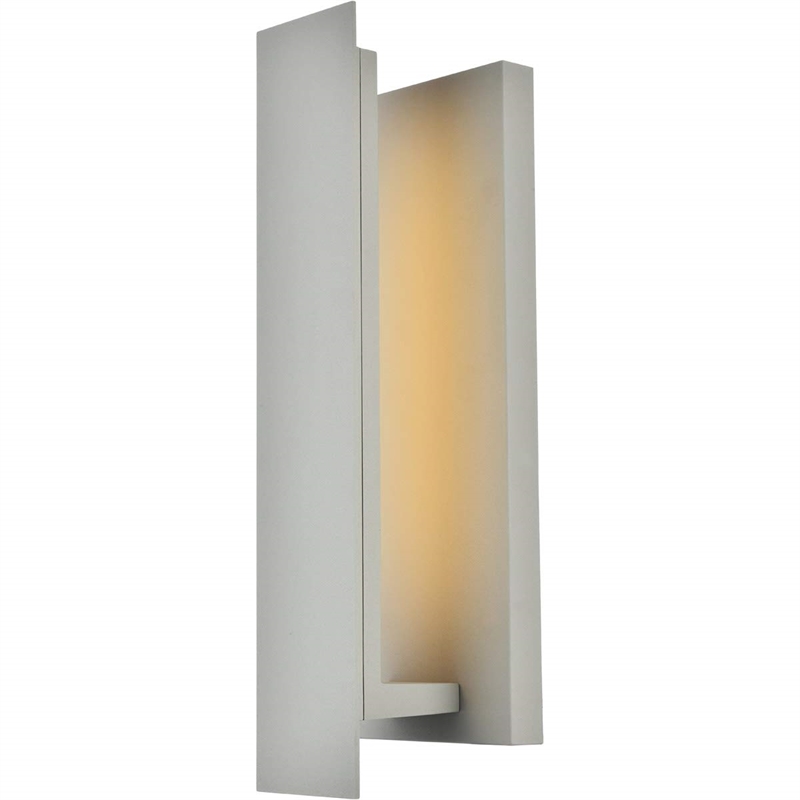 Living District Raine 1-Light Modern Aluminum LED Wall Sconce in Silver
