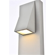 Living District Raine 1-Light Modern Aluminum LED Wall Sconce in Silver