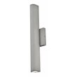 Living District Raine 1-Light Modern Aluminum LED Wall Sconce in Silver Finish
