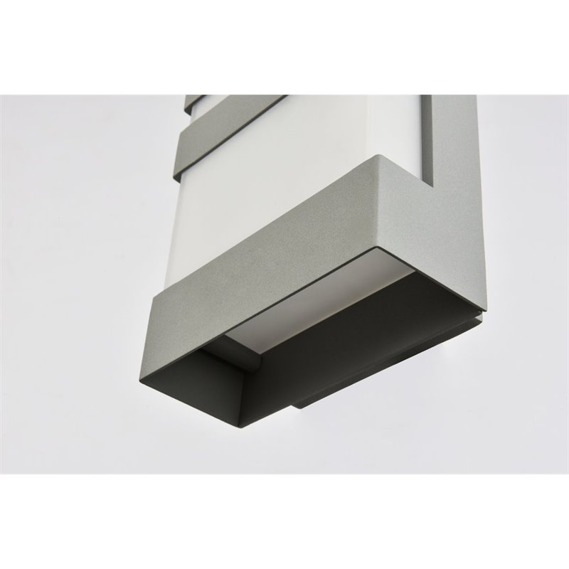 living district raine 1-light 5&quot modern style aluminum led wall sconce - silver