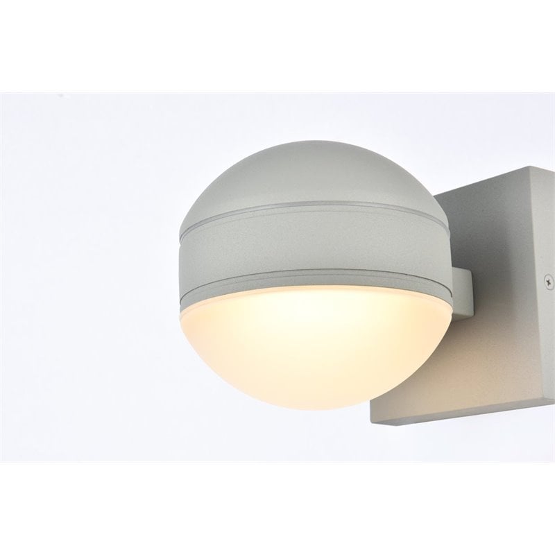 Living District Raine 1-Light Aluminum LED Wall Sconce in Silver Finish