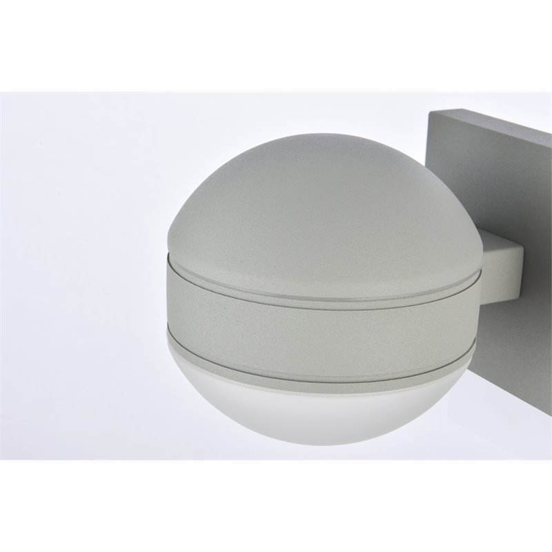 Living District Raine 1-Light Aluminum LED Wall Sconce in Silver Finish