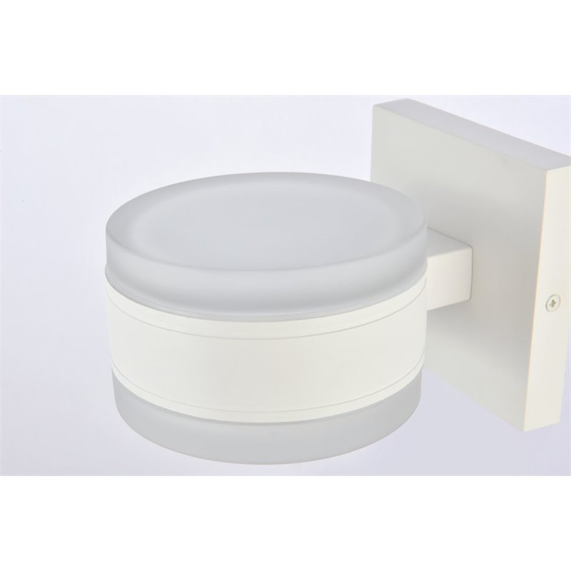Living District Raine 1-Light Modern Aluminum LED Wall Sconce in White