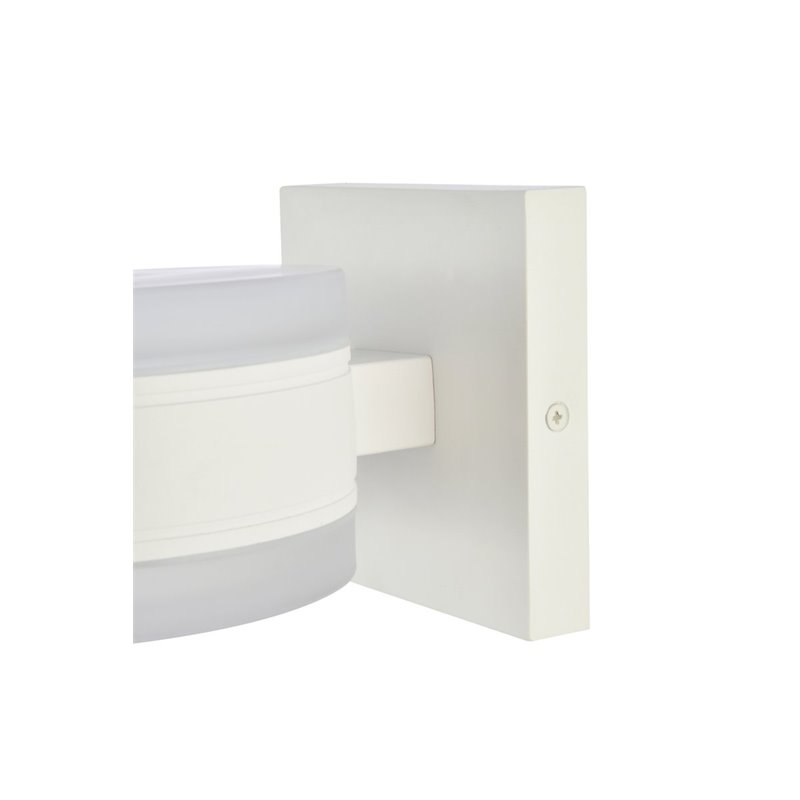 Living District Raine 1-Light Modern Aluminum LED Wall Sconce in White