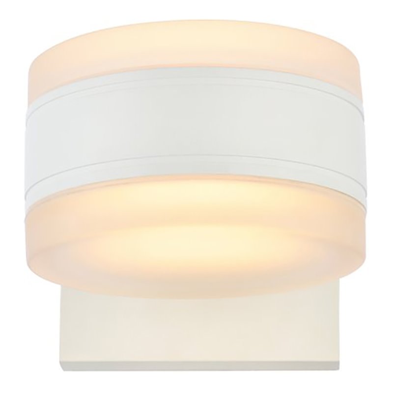 Living District Raine 1-Light Modern Aluminum LED Wall Sconce in White