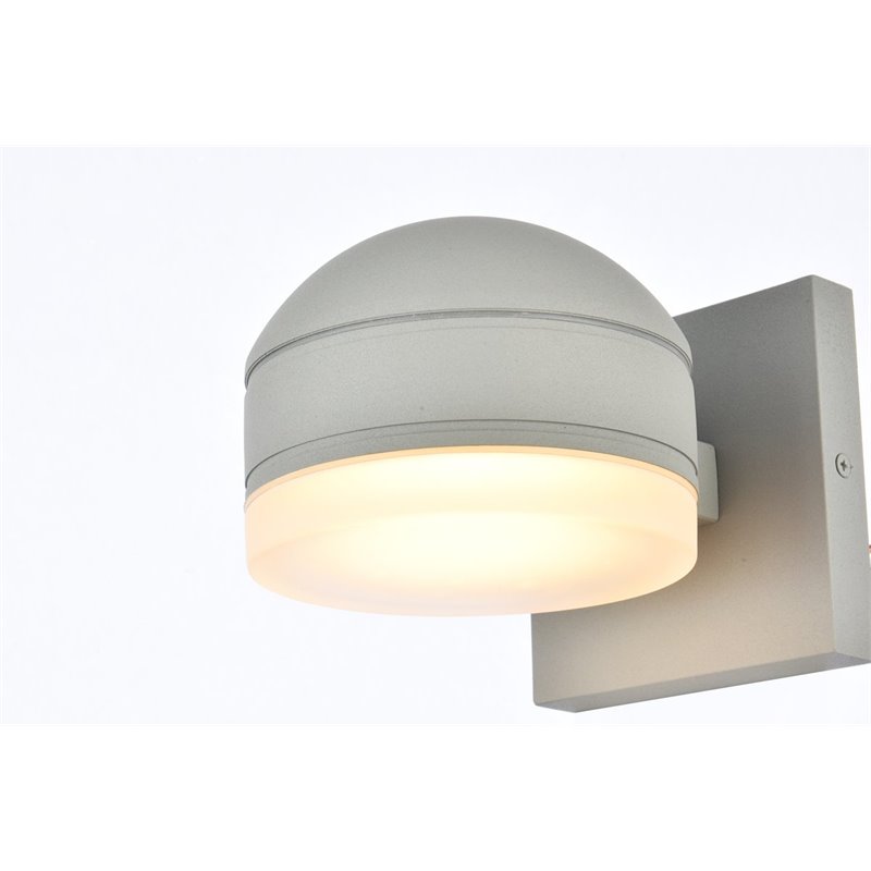 Living District Raine 1-Light Modern Aluminum LED Wall Sconce in Silver