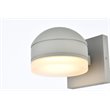 Living District Raine 1-Light Modern Aluminum LED Wall Sconce in Silver