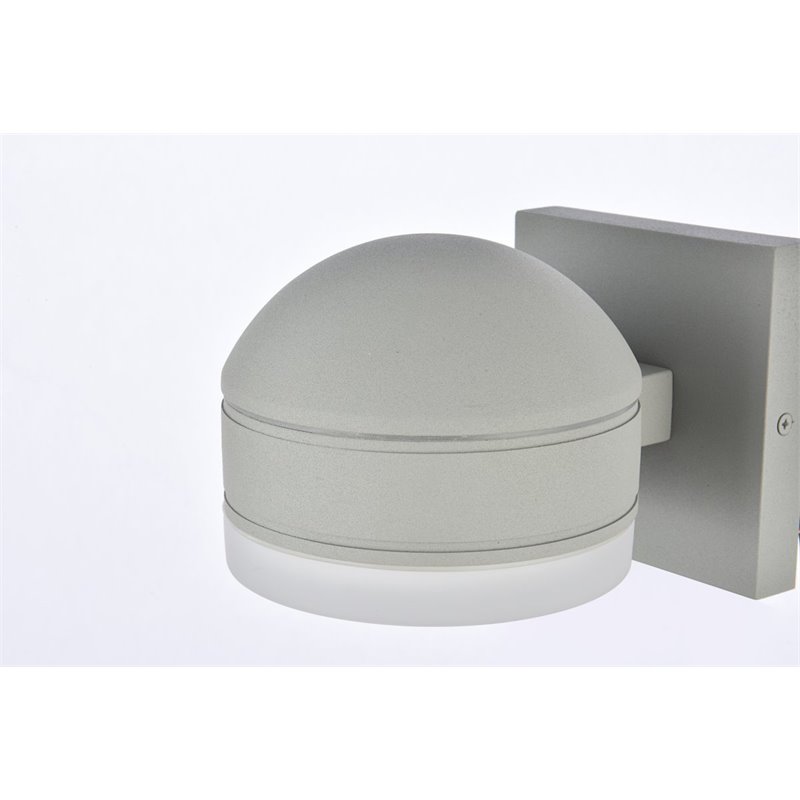 Living District Raine 1-Light Modern Aluminum LED Wall Sconce in Silver
