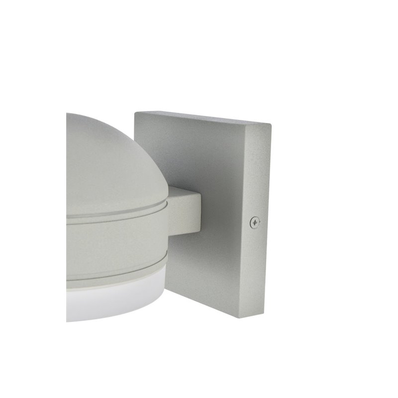 Living District Raine 1-Light Modern Aluminum LED Wall Sconce in Silver