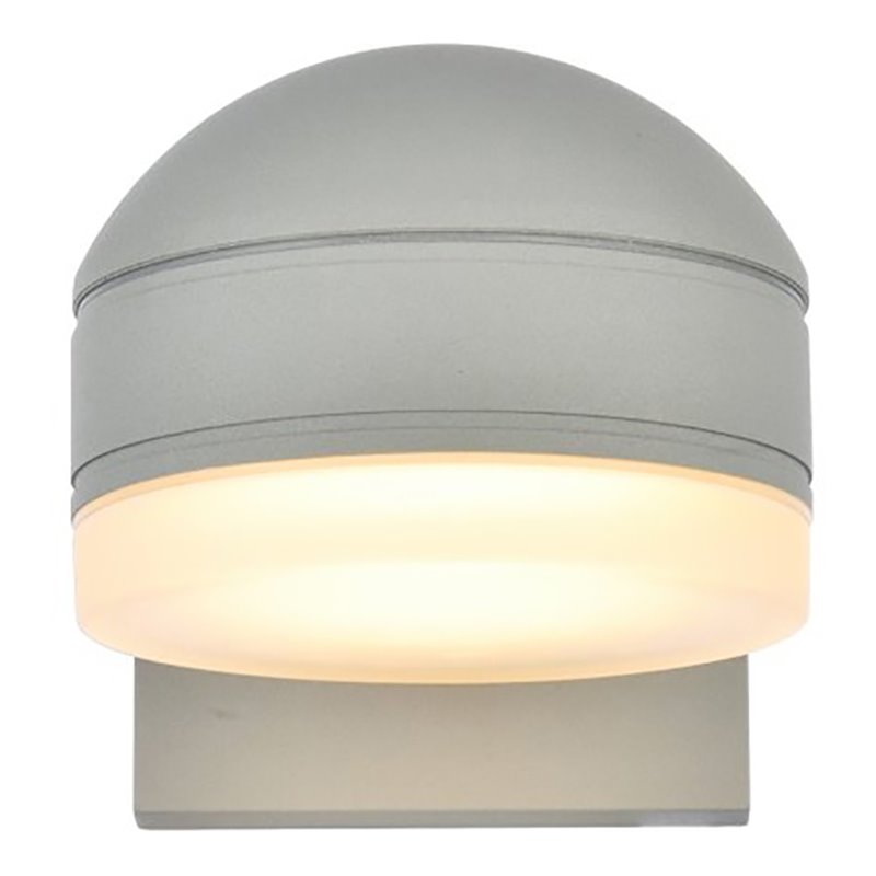 Living District Raine 1-Light Modern Aluminum LED Wall Sconce in Silver