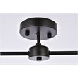 Living District Zane 2-Light Mid-Century Metal Flush Mount in Black