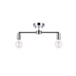 Living District Zane 2-Light Mid-Century Metal Flush Mount in Chrome