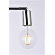 Living District Zane 2-Light Mid-Century Metal Flush Mount in Chrome