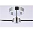 Living District Zane 2-Light Mid-Century Metal Flush Mount in Chrome