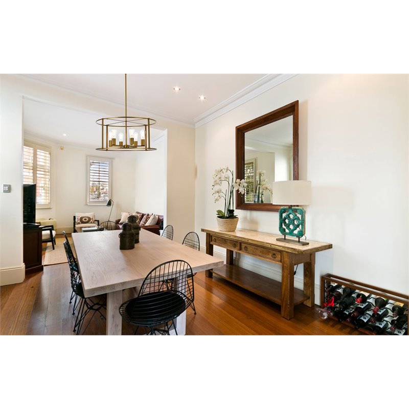 Living District Agnys 6-Light Mid-Century Metal Pendant in Brass