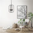 Living District Rosenfeld 4-Light Mid-Century Metal Pendant in Black