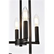 Living District Rosenfeld 4-Light Mid-Century Metal Pendant in Black