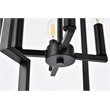 Living District Rosenfeld 4-Light Mid-Century Metal Pendant in Black