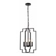 Living District Rosenfeld 4-Light Mid-Century Metal Pendant in Black