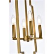 Living District Rosenfeld 4-Light Mid-Century Metal Pendant in Brass