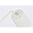 Living District Leroy 1-Light Modern Metal Table Lamp in White