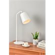 Living District Leroy 1-Light Modern Metal Table Lamp in White