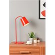 Living District Leroy 1-Light Modern Metal Table Lamp in Red