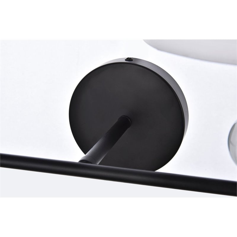 Living District Bethany 2-Light Metal Bath Sconce in Black and White
