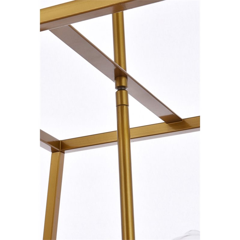 Living District Declan 4-Light Farmhouse Metal Pendant in Brass Finish