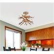 Living District Priscilla 4-Light Mid-Century Metal Flush Mount in Gold Leaf