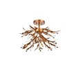 Living District Priscilla 4-Light Mid-Century Metal Flush Mount in Gold Leaf