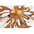 Living District Priscilla 4-Light Mid-Century Metal Flush Mount in Gold Leaf