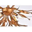 Living District Priscilla 4-Light Mid-Century Metal Flush Mount in Gold Leaf