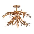 Living District Priscilla 4-Light Mid-Century Metal Flush Mount in Gold Leaf