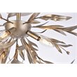 Living District Priscilla 4-Light Mid-Century Metal Flush Mount in Silver Leaf